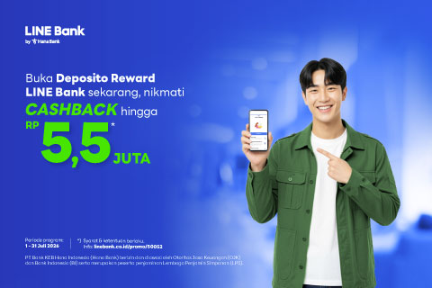 Buka Cash Up Deposit sekarang, nikmati cashback hingga Rp 5.5 juta
