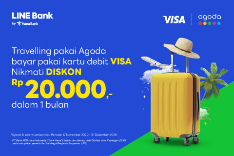 Belanja dengan kartu debit LINE Bank VISA, nikmati diskon hingga Rp20.000