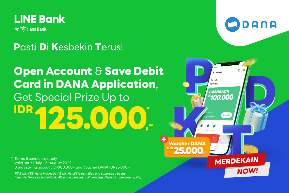 Open a LINE Bank Account, Enjoy Special Bonus Up To Rp125,000