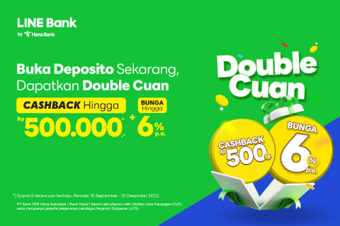 Buka akun deposito LINE Bank, dapatkan cashback hingga Rp500.000