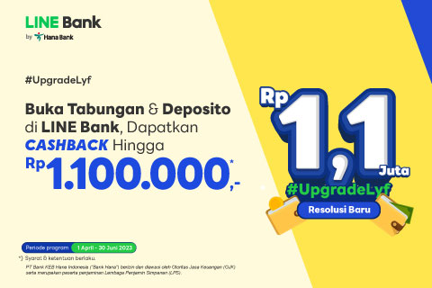 Buka rekening LINE Bank, dapatkan cashback Rp1,100,000