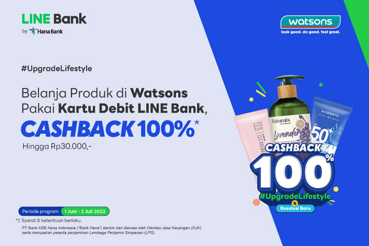 Belanja di Watsons Dapat Cashback 100%