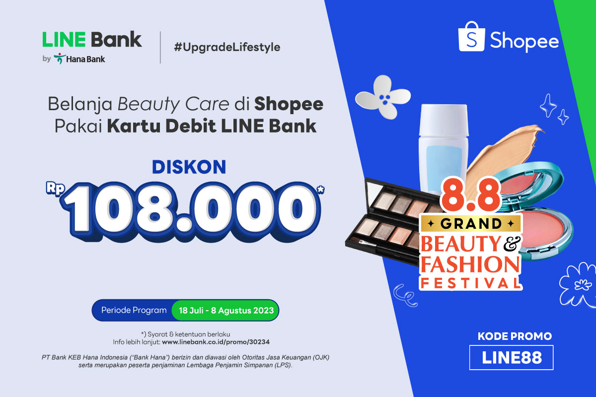 Shopping di Shopee pas 8.8 dapet DISKON Rp108.000,-