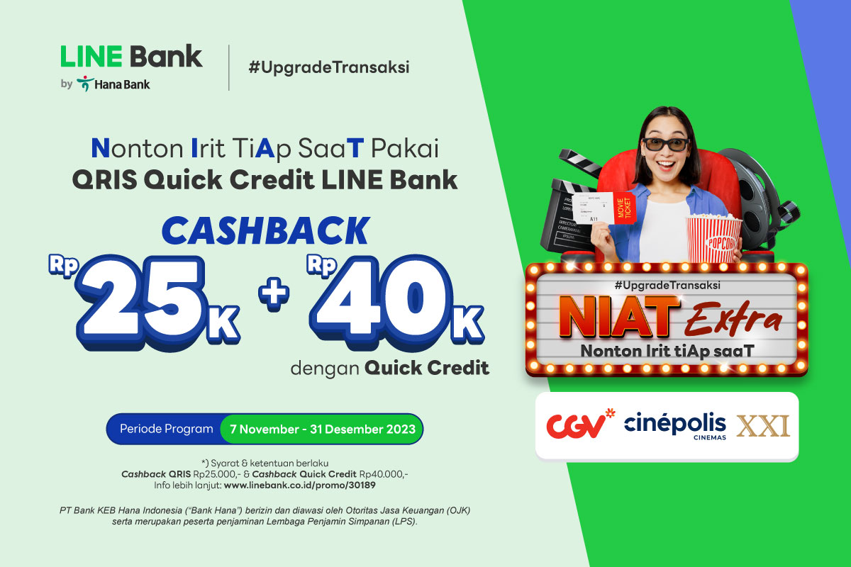 Nonton bioskop CASHBACK hingga Rp65.000