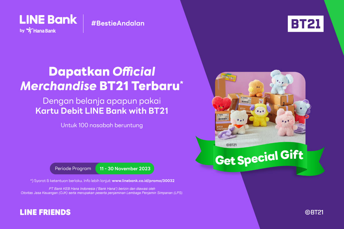 Promo Top Spender - LINE Bank Debit Card with BT21