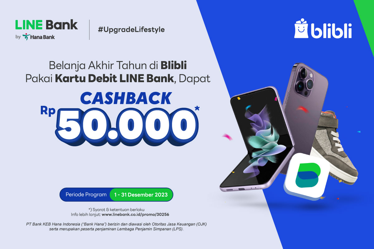Transaksi di Blibli dapat Cashback hingga Rp50.000