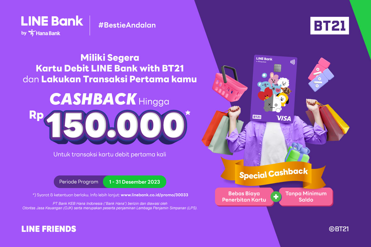 Special Cashback - LINE Bank Debit Card with BT21