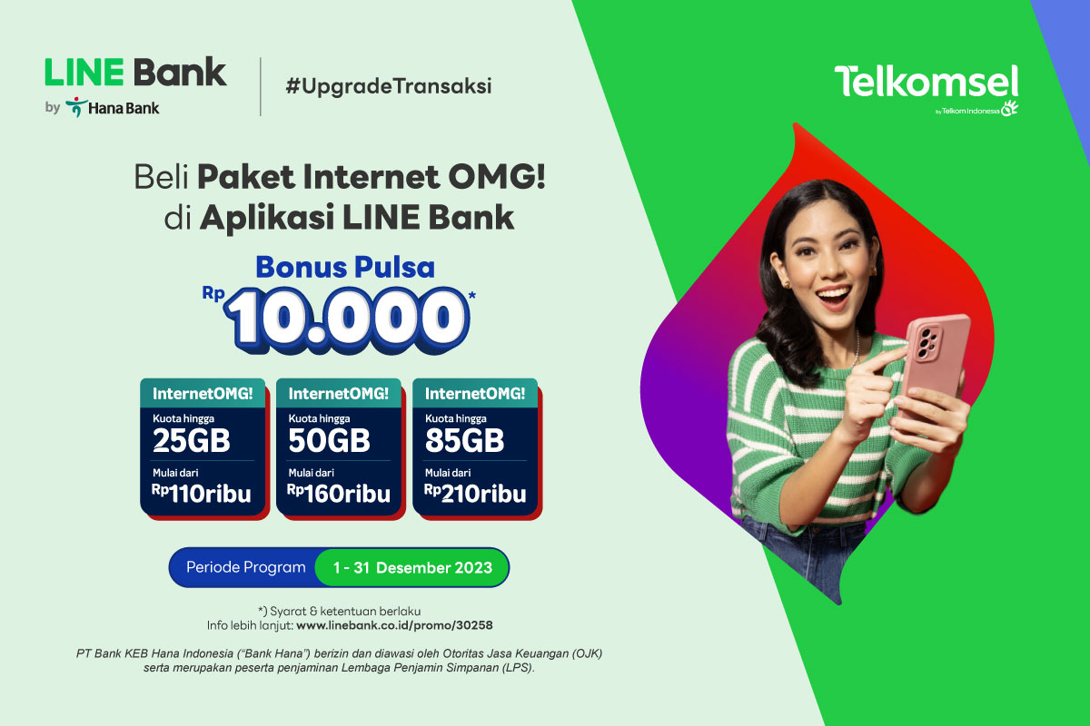 Beli paket internet dapet BONUS pulsa Rp10.000