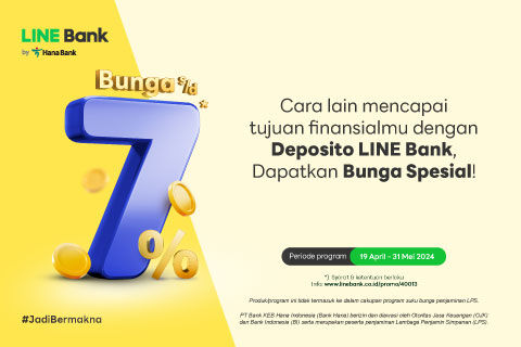 Buka Deposito LINE Bank dapatkan bunga spesial hingga 7%