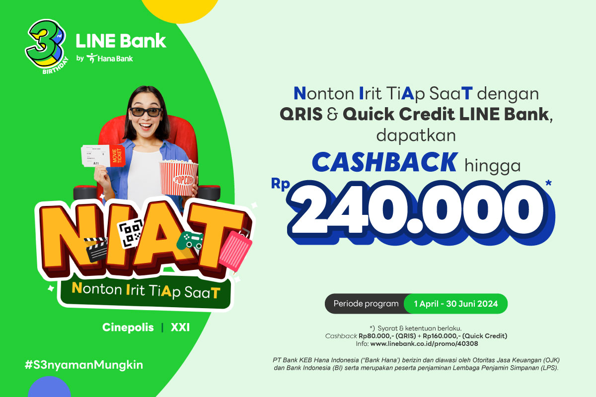 Nonton Bioskop Cashback Hingga Rp240.000