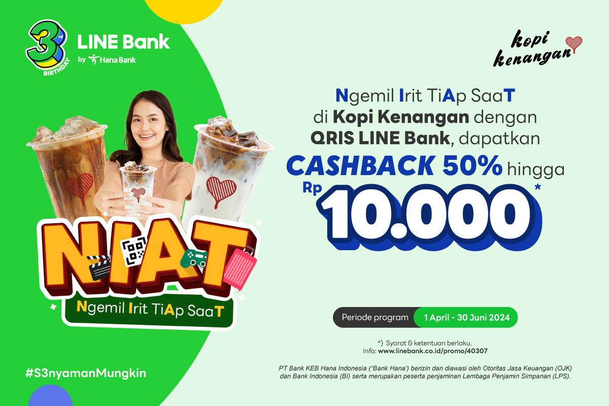 Jajan Pakai QRIS di Kopi Kenangan, Cashback Rp10.000