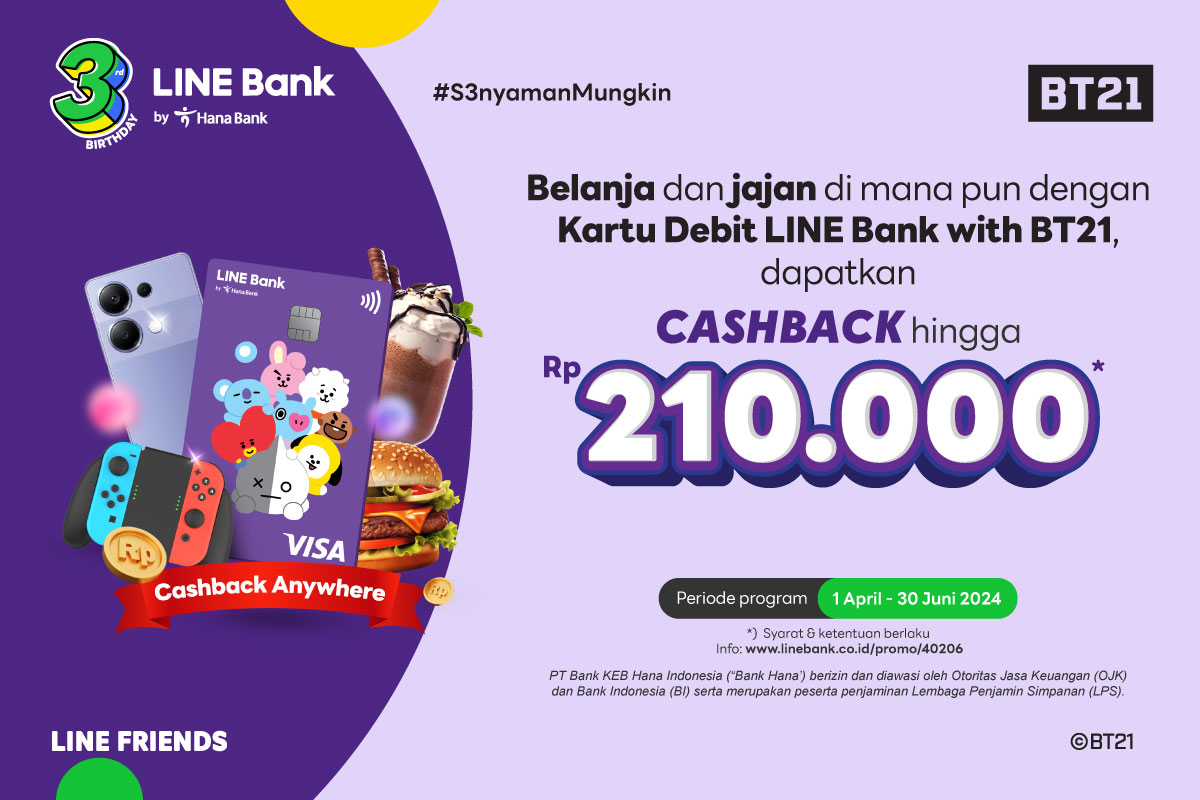 Shop Anywhere - LINE Bank Debit Card with BT21