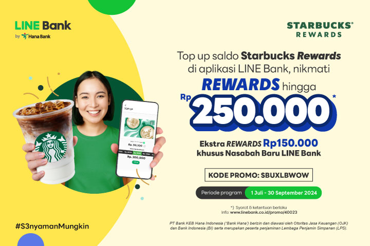 Promo Buka Rekening & Top-Up Saldo Starbucks Rewards