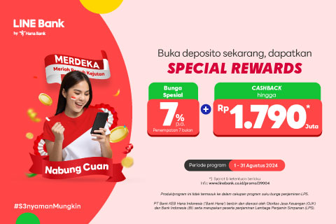 Buka Deposito, dapatkan bunga spesial 7% dan ekstra cashback hingga Rp1.790.000