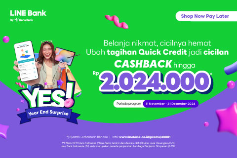 Cicil pake Quick Credit, dapatkan cashback hingga Rp2.024.000