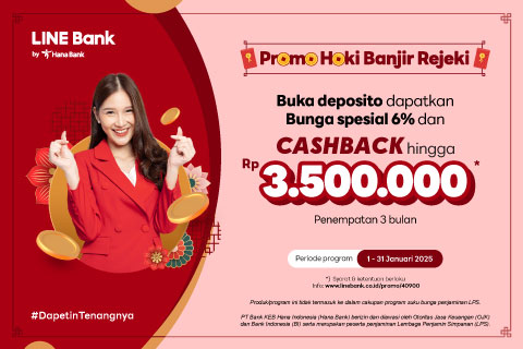 Nabung Deposito Imlek LINE Bank, dapatkan cashback s/d Rp3.500.000