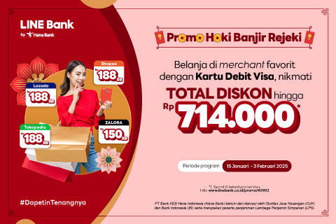 Belanja di merchant favorit dengan Kartu Debit Visa, nikmati total diskon s/d Rp714.000