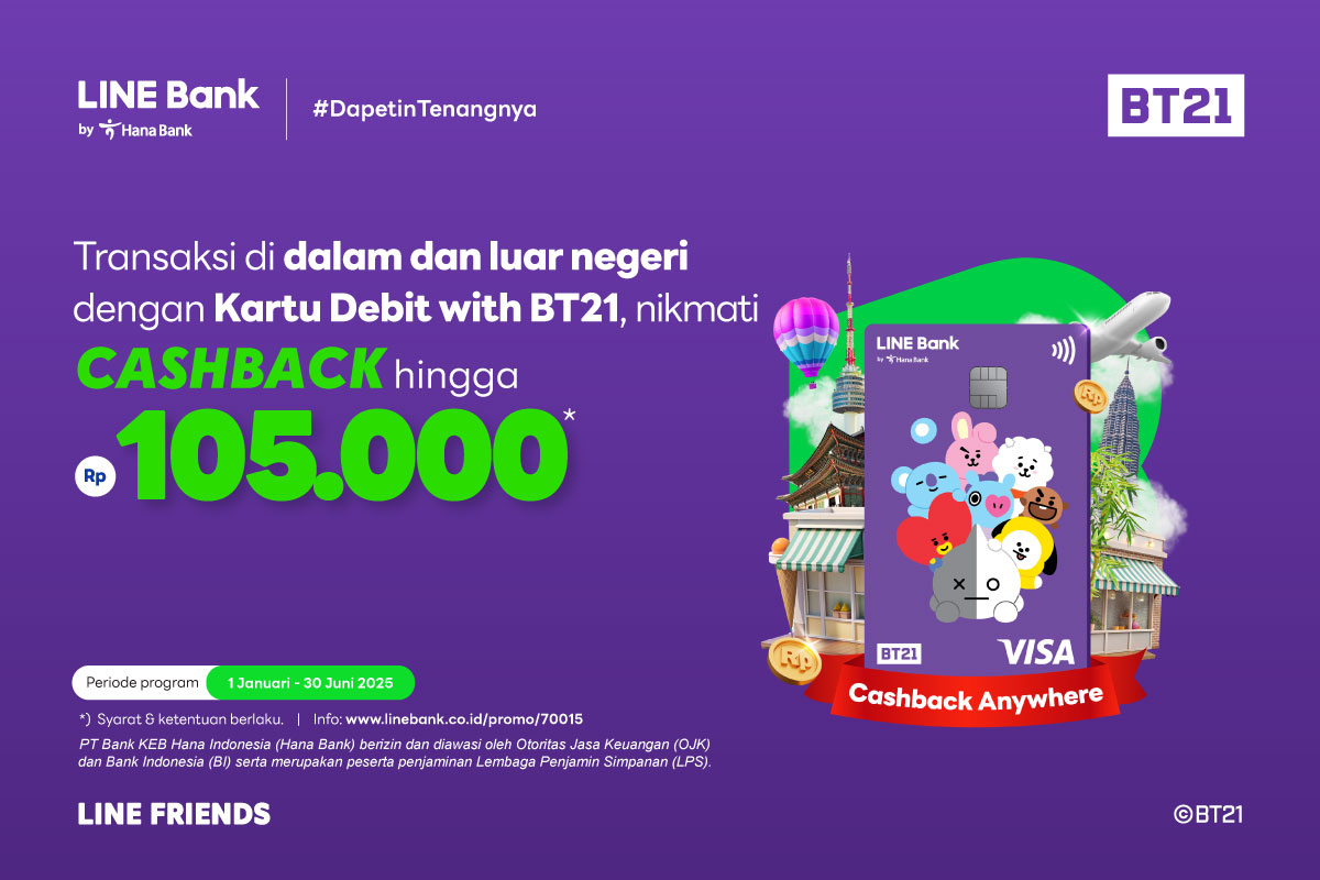 Shop Anywhere - Kartu Debit LINE Bank with BT21