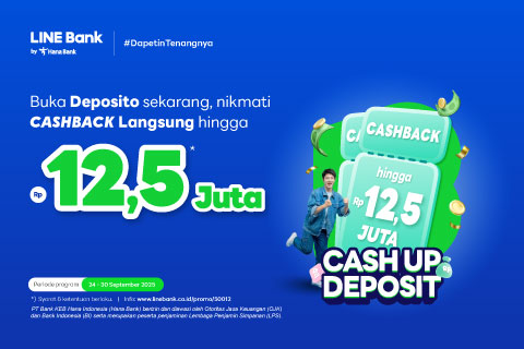 Buka  Deposito sekarang, nikmati cashback hingga Rp12.5 juta 
