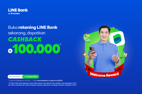 Buka Rekening LINE Bank, nikmati cashback hingga Rp100.000