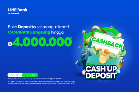 Buka  Deposito Rewards sekarang, nikmati cashback hingga Rp4 juta 