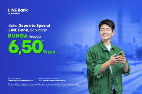 Buka Deposito Spesial LINE Bank, dapatkan Bunga hingga Rp6,50% p.a.